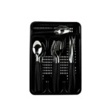 Jogo de Faqueiro Inox 25 Peças Com Gaveteiro Organizador Cozinha Sortido - Imagem 2