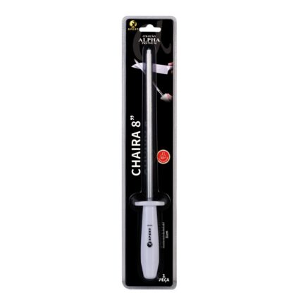 Chaira para Faca 8'' Aço Inox Profissional 23 cm Amolador Faca Culinária Peixe Carne