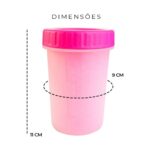 Lava-Patas para Cachorros Médios Rosa Limpeza Fácil Resistente Seguro Banho Pet - Imagem 2
