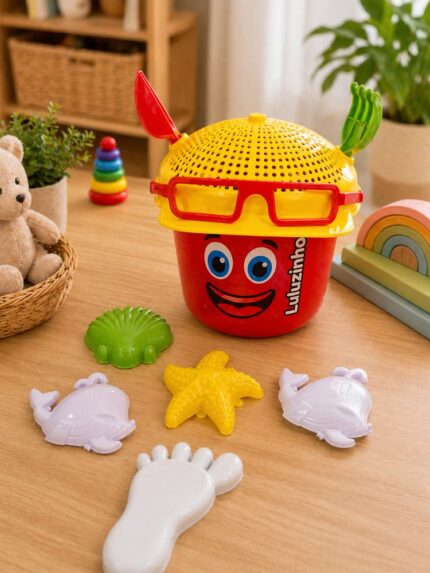 Kit Balde Infantil Plástico com 8 Peças