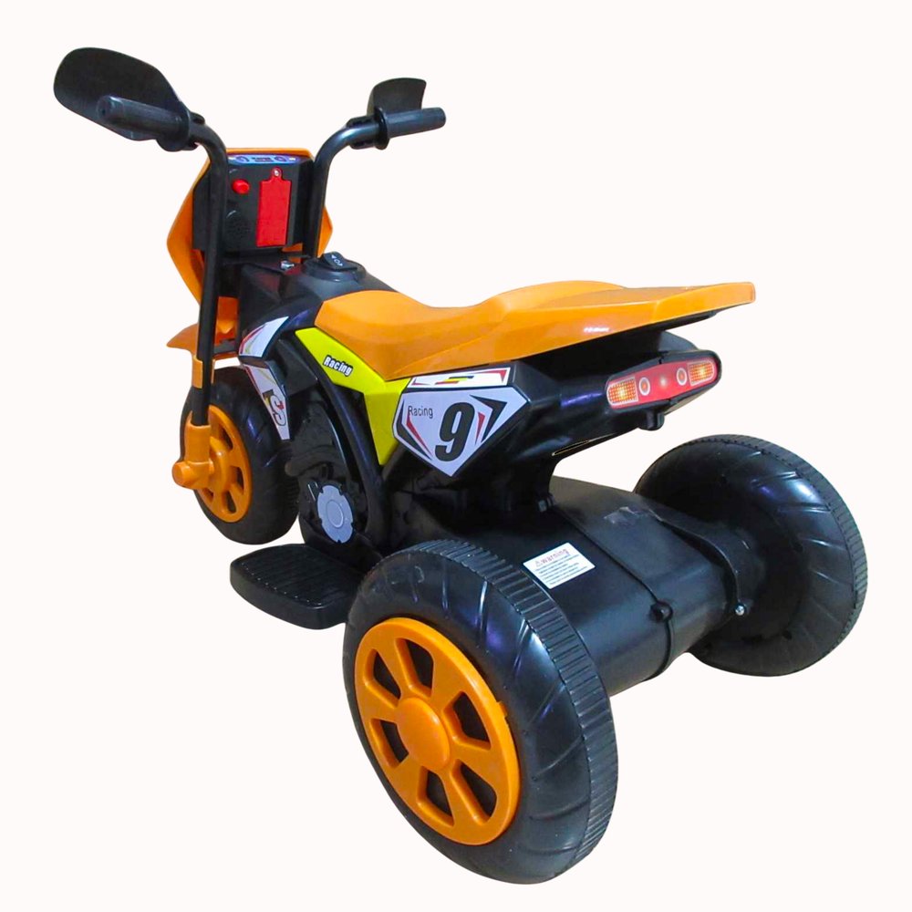 Moto Elétrica Infantil Cross com Luz - Laranja - Imagem 3