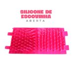 Lava-Patas para Cachorros Médios Rosa Limpeza Fácil Resistente Seguro Banho Pet - Imagem 3
