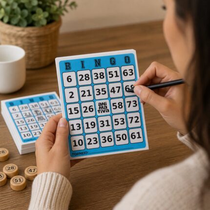 Cartela de Bingo 96 Folhas - Azul