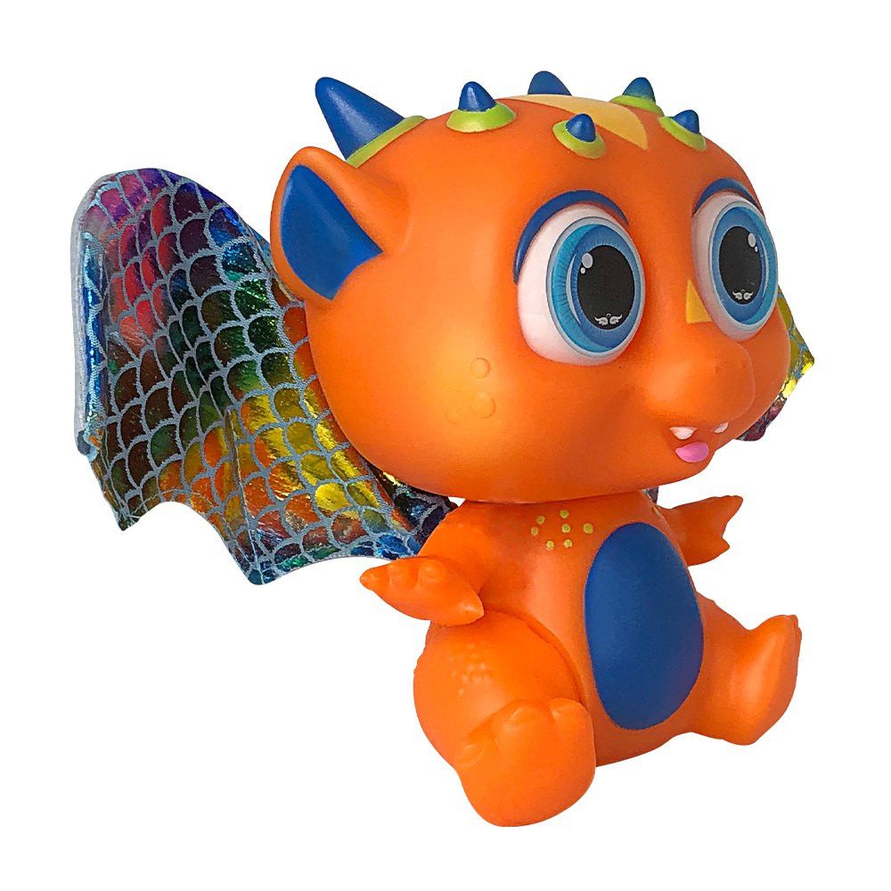 Bebê Dragão Flying Baby Laranja com Asas de Vinil Brinquedo Colecionável 20cm - Imagem 7