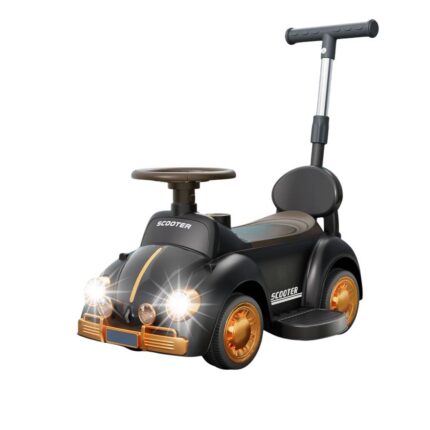 Carrinho fusca infantil com luzes e empurrador