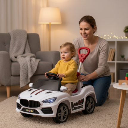 Carrinho de Passeio Infantil BM CAR Branco 5 Posições Reclínio Ajustável Segurança 5 Pontos