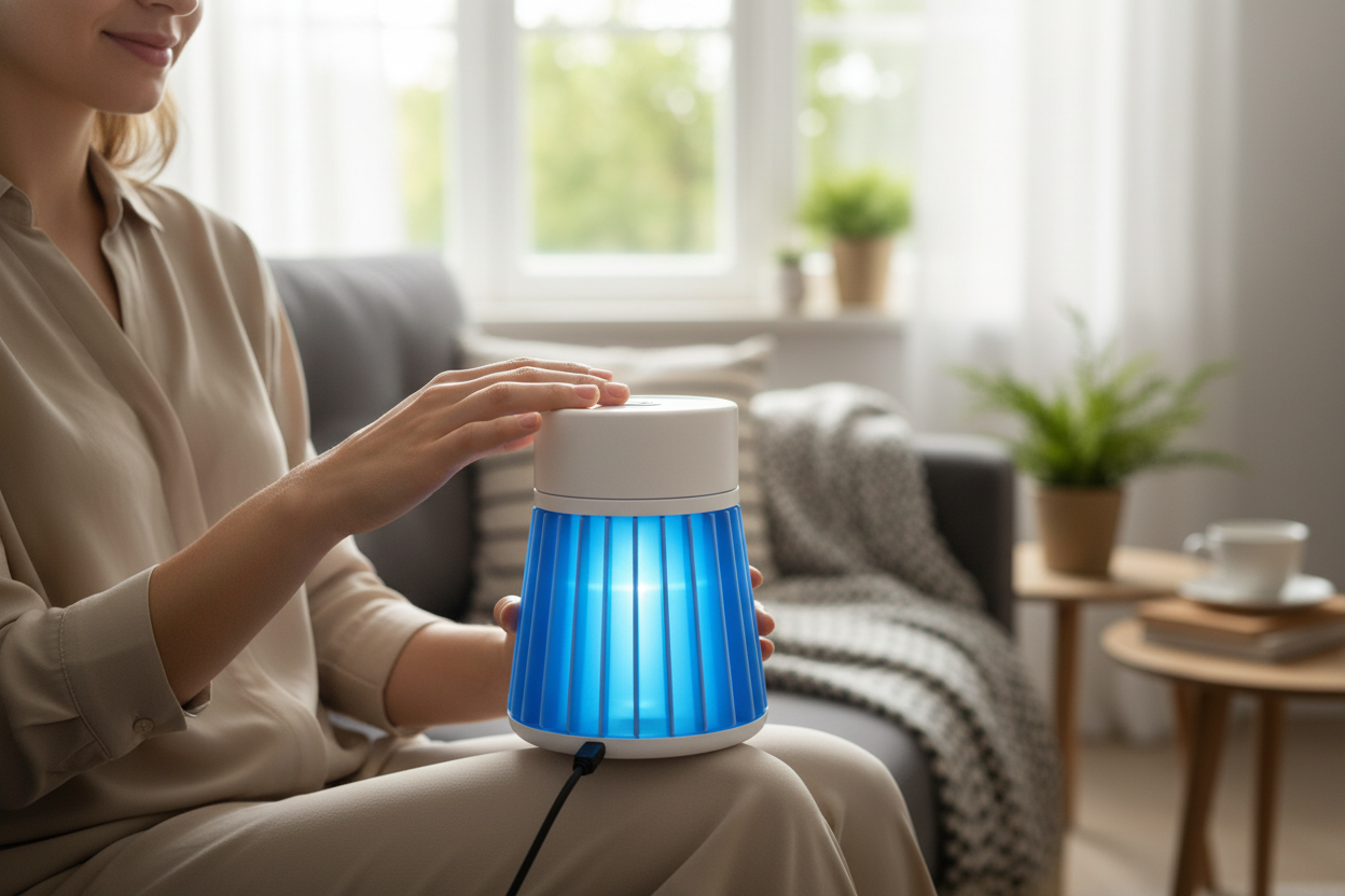 Luminária Mata Mosquito Repelente USB Portátil Elétrica Anti Insetos Black Bull - Imagem 2