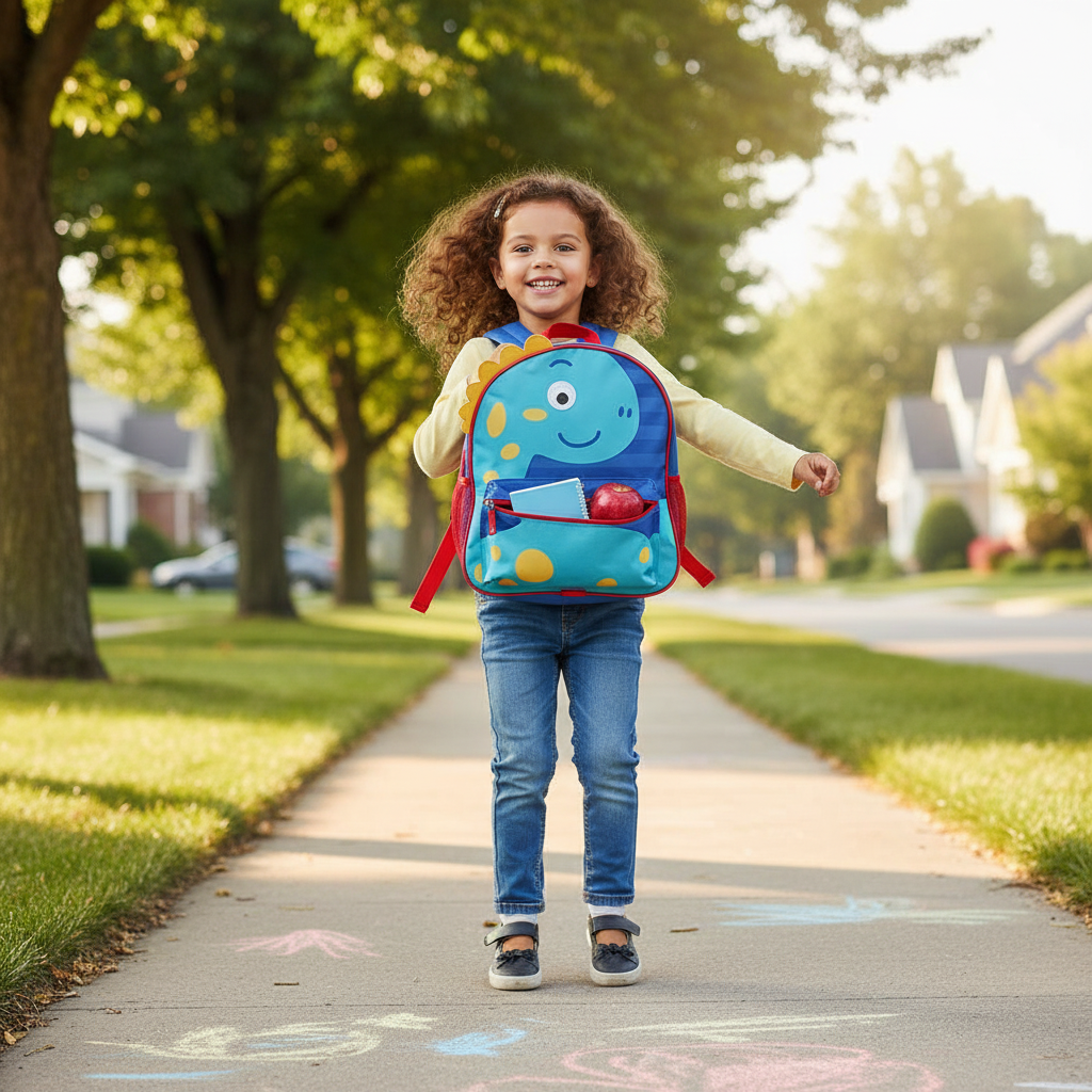 Mochila Escolar Infantil Dinossauro- Azul - Imagem 3