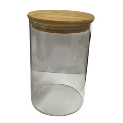 Pote Hermético de Vidro Borossilicato 1,1L com Tampa de Bambu Lehavi