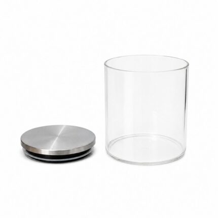 Pote Hermético Redondo de Vidro Borossilicato com Tampa de Inox 700ml - Lehavi