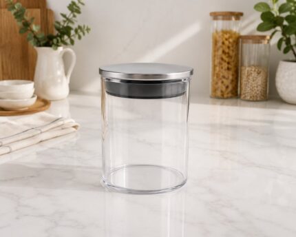 Pote Hermético Redondo de Vidro Borossilicato com Tampa Inox 200ml - Lehavi