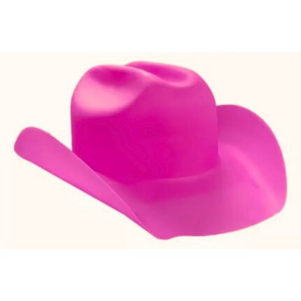 Chapéu Cowboy Infantil Rosa com Aba Larga Ajustável para Meninas Festa Rodeio Country