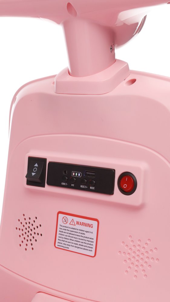 Moto Elétrica Infantil 12V Sorveteria Rosa com Barraquinha e Sons - UNITOYS - Imagem 3