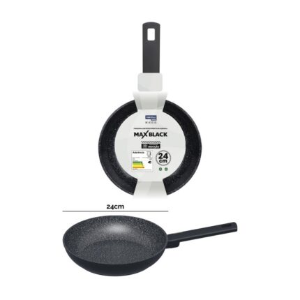 Frigideira Cerâmica 24cm com Fundo de Indução Preta - FRATELLI