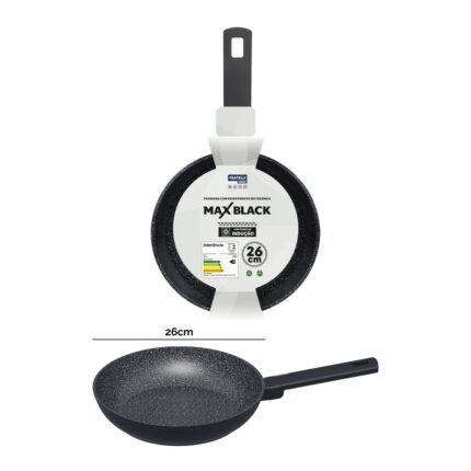 Frigideira Cerâmica FRATELLI 26cm com Fundo de Indução Preta