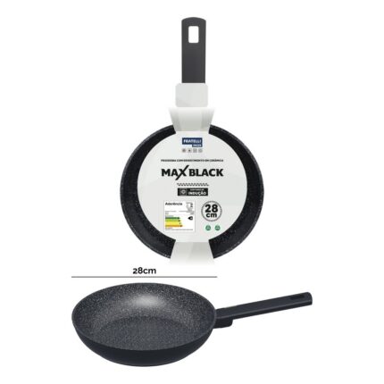 Frigideira Cerâmica 28cm com Fundo de Indução Preta FRATELLI