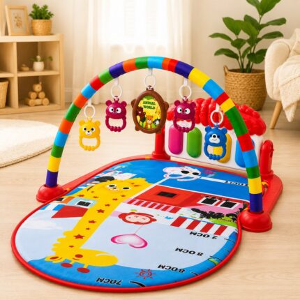 Tapete Musical Infantil Interativo com Arco e Piano - Vermelho - Importudo