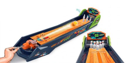 Jogo de Boliche Infantil Estilo Arcade com Luzes e Som - IMPORTUDO