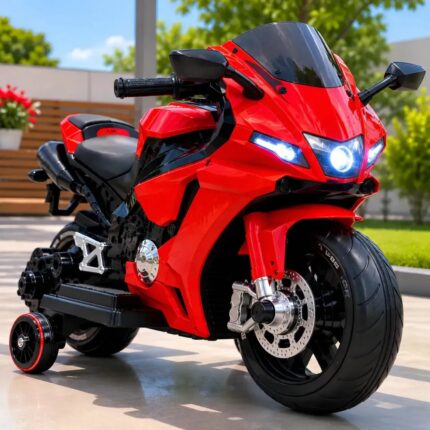 Moto Elétrica Infantil Speed 6V Vermelha com Rodinhas Auxiliares - Importudo