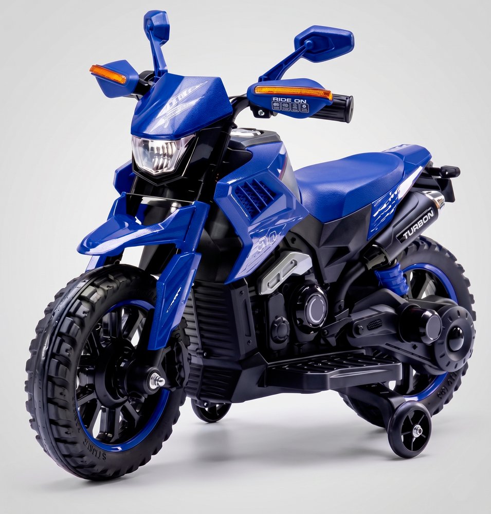 Moto Elétrica Infantil Speed 6V Azul com Rodinhas Estabilizadoras - IMPORTUDO