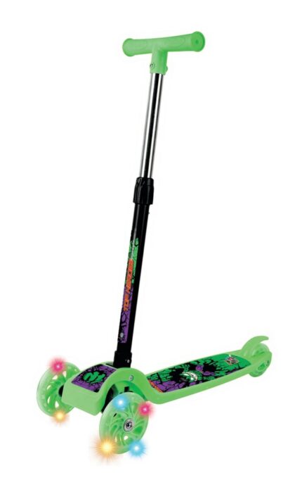 Patinete Infantil Bomb-Hero 3 Rodas com Luz LED Verde - Importudo