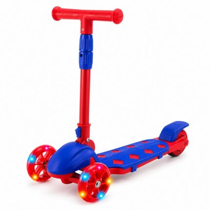 Patinete Infantil Speed Fun 3 Rodas com Luzes de LED Vermelho - IMPORTUDO