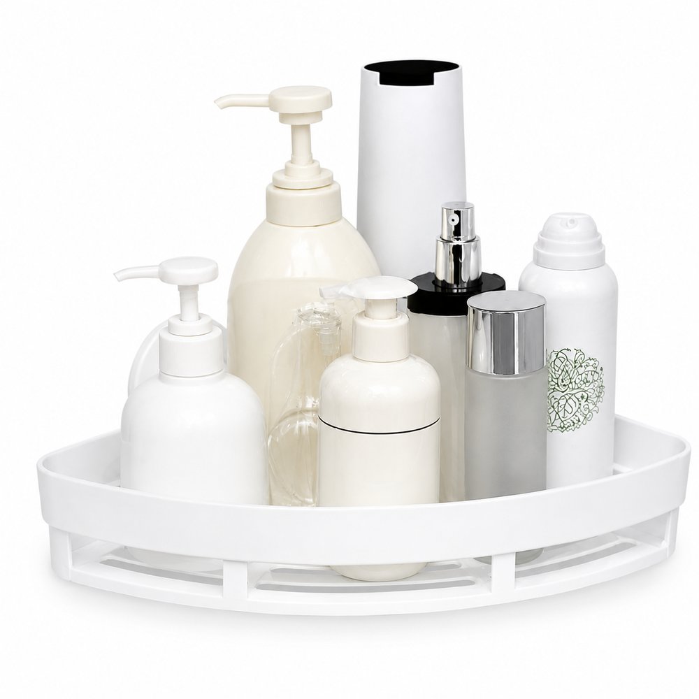Suporte Multiuso para Canto com Ventosa Adesiva Branco DELLO para Organização Escolar e Doméstica - Imagem 2